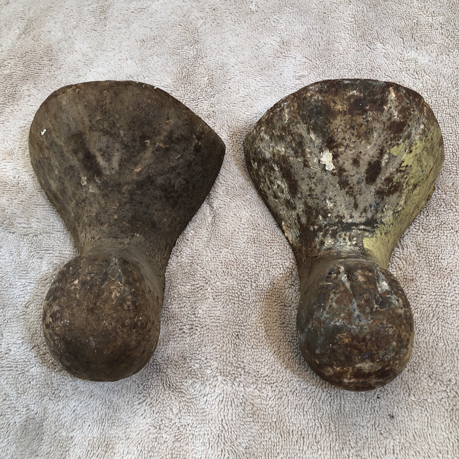 Set Of 2 Matched Cast Iron Ball Claw Foot Bath Tub Feet ~6.5” Marked 51