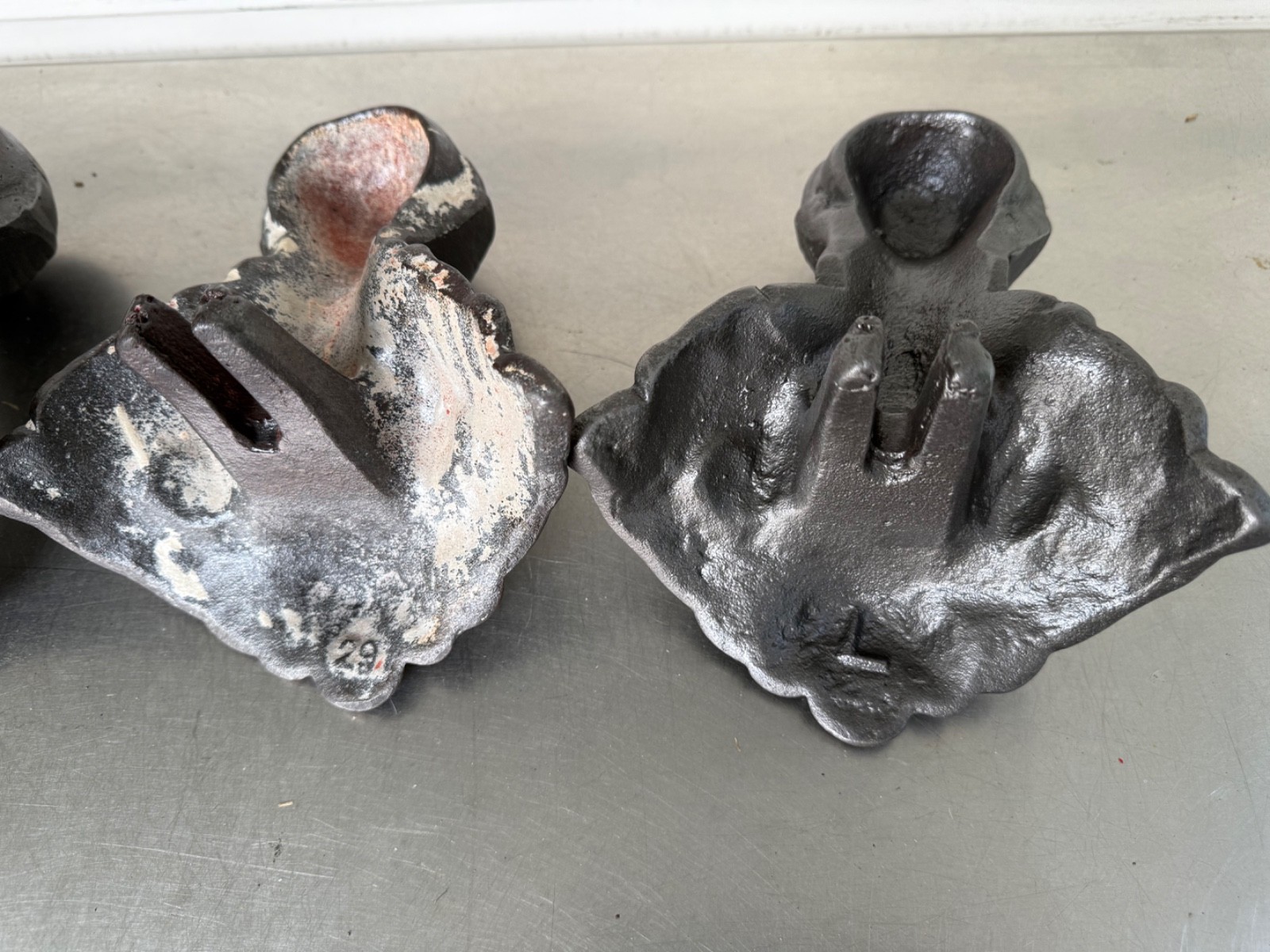 Lot of 4 Antique Fancy Clawfoot Cast Iron Tub Ball/Claw Bath Tub Feet Legs