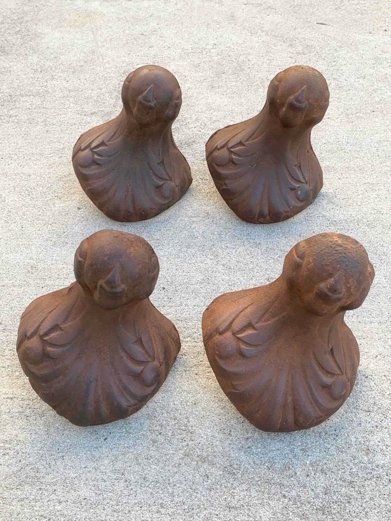 Set of (4) Antique Victorian Cast Iron Eagle Ball & Claw Bathtub Claw Feet
